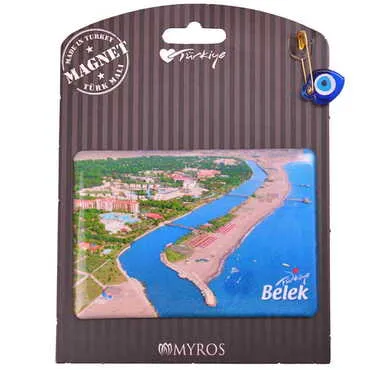 Belek Themed Epoxy Dome Backing Card Souvenir Fridge Magnet - 5