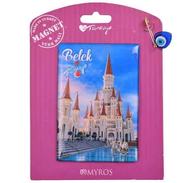 Belek Themed Epoxy Dome Backing Card Souvenir Fridge Magnet - 14