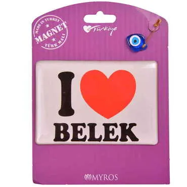 Belek Themed Epoxy Dome Backing Card Souvenir Fridge Magnet - 18