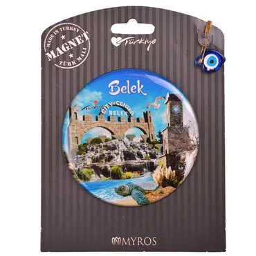 Belek Themed Epoxy Dome Backing Card Souvenir Fridge Magnet - 27