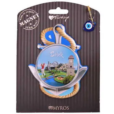 Belek Themed Epoxy Dome Backing Card Souvenir Fridge Magnet - 30