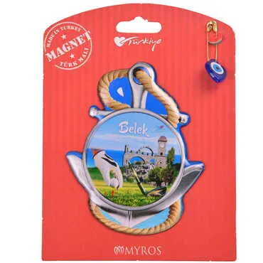 Belek Themed Epoxy Dome Backing Card Souvenir Fridge Magnet - 31