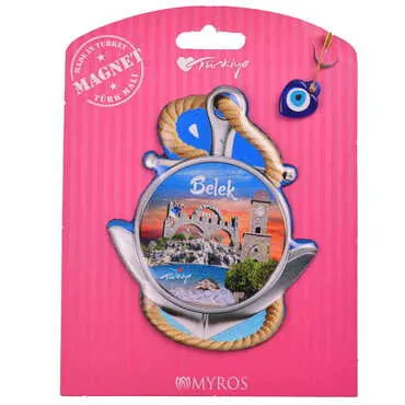 Belek Themed Epoxy Dome Backing Card Souvenir Fridge Magnet - 32