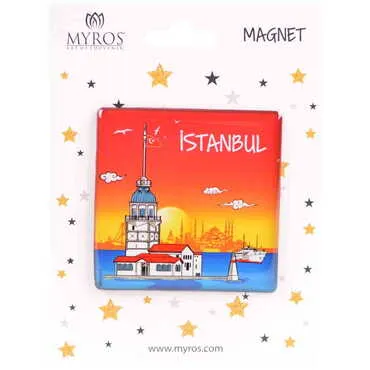 Istanbul Themed Epoxy Dome Backing Card Souvenir Fridge Magnet - 3