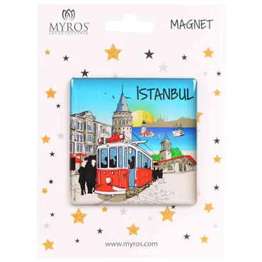 Istanbul Themed Epoxy Dome Backing Card Souvenir Fridge Magnet - 4