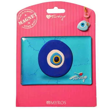 Evil Eye Themed Epoxy Dome Backing Card Souvenir Fridge Magnet - 3