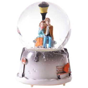 Polyester Love Forever Snow Globe - 4