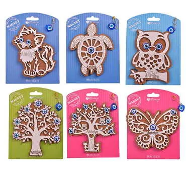 Antalya Themed Wooden Backing Card Souvenir Fridge Magnet - 2
