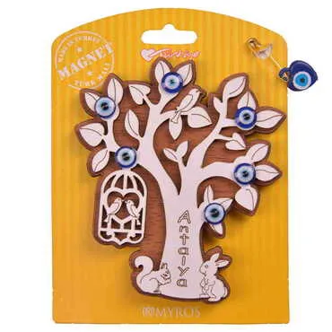 Antalya Themed Wooden Backing Card Souvenir Fridge Magnet - 6