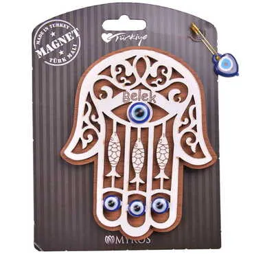 Belek Themed Wooden Backing Card Souvenir Fridge Magnet - 8
