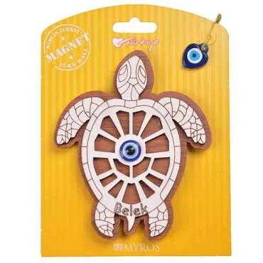 Belek Themed Wooden Backing Card Souvenir Fridge Magnet - 21