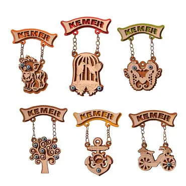 Kemer Themed Wooden Customised Souvenir Fridge Magnet - 2