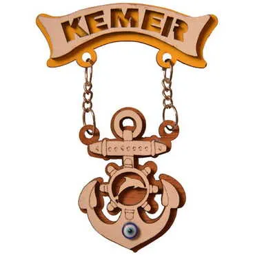 Kemer Themed Wooden Customised Souvenir Fridge Magnet - 14