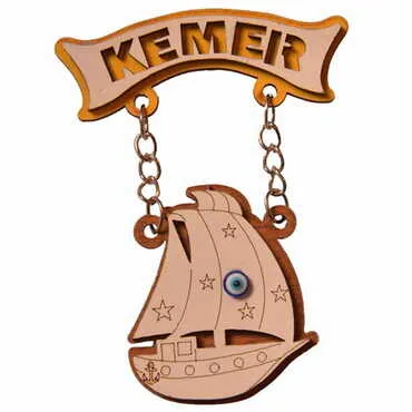 Kemer Themed Wooden Customised Souvenir Fridge Magnet - 17