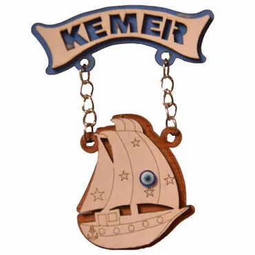 Kemer Themed Wooden Customised Souvenir Fridge Magnet - 18