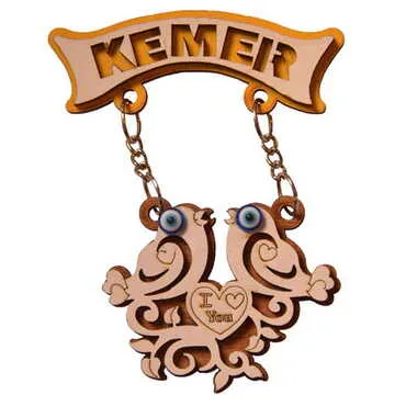 Kemer Themed Wooden Customised Souvenir Fridge Magnet - 22