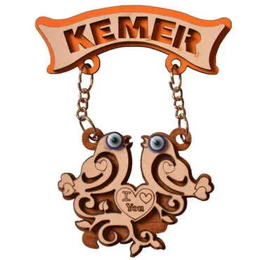 Kemer Themed Wooden Customised Souvenir Fridge Magnet - 23