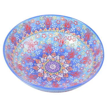 Turkish Ceramic Pearl Bowl 30 cm - 3