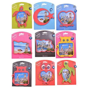 Belek Themed Wooden Backing Carded Serie C Fridge Magnet - 2