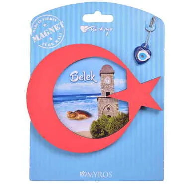 Belek Themed Wooden Backing Carded Serie C Fridge Magnet - 5