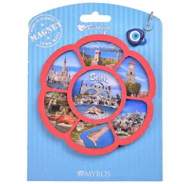 Belek Themed Wooden Backing Carded Serie C Fridge Magnet - 6