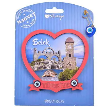 Belek Themed Wooden Backing Carded Serie C Fridge Magnet - 7