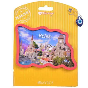 Belek Themed Wooden Backing Carded Serie C Fridge Magnet - 8