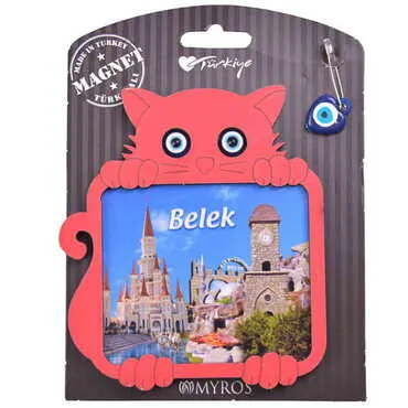 Belek Themed Wooden Backing Carded Serie C Fridge Magnet - 13