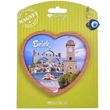 Belek Themed Wooden Backing Carded Serie C Fridge Magnet - 15