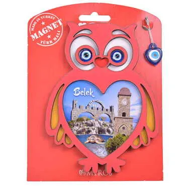 Belek Themed Wooden Backing Carded Serie C Fridge Magnet - 17