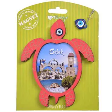 Belek Themed Wooden Backing Carded Serie C Fridge Magnet - 20
