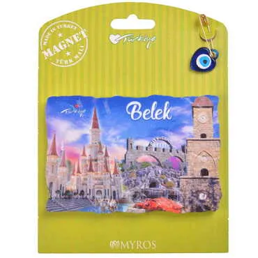 Belek Themed Plastic Base UV Printed Custom Backing Carded Fridge Magnet - 8