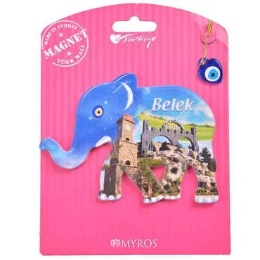 Belek Themed Plastic Base UV Printed Custom Backing Carded Fridge Magnet - 22