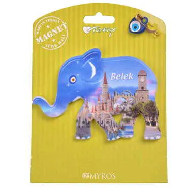 Belek Themed Plastic Base UV Printed Custom Backing Carded Fridge Magnet - 23