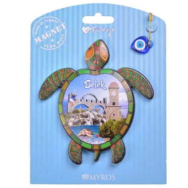 Belek Themed Plastic Base UV Printed Custom Backing Carded Fridge Magnet - 31