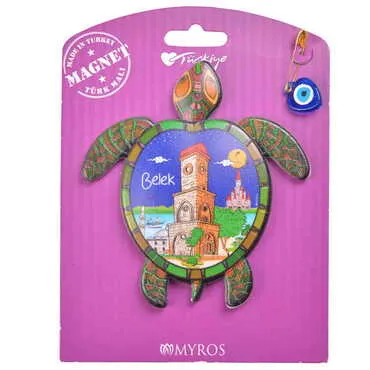 Belek Themed Plastic Base UV Printed Custom Backing Carded Fridge Magnet - 33