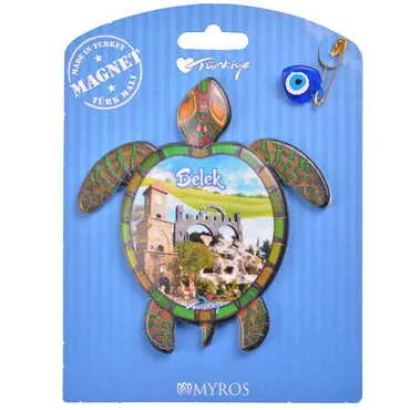 Belek Themed Plastic Base UV Printed Custom Backing Carded Fridge Magnet - 34