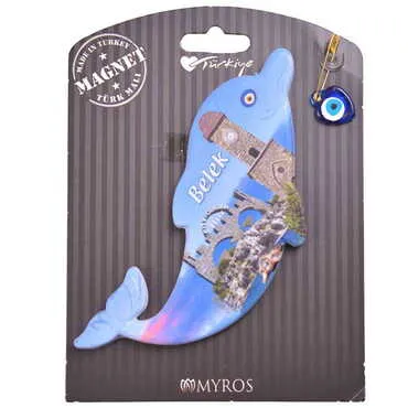 Belek Themed Plastic Base UV Printed Custom Backing Carded Fridge Magnet - 35