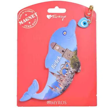 Belek Themed Plastic Base UV Printed Custom Backing Carded Fridge Magnet - 36
