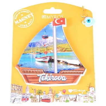 Kemer Themed Plastic Base UV Printed Custom Backing Carded Fridge Magnet - 57