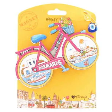 Toptan Marmaris Temalı Uv Baskılı Kartonetli Plastik Magnet - 3