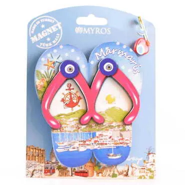 Toptan Marmaris Temalı Uv Baskılı Kartonetli Plastik Magnet - 7