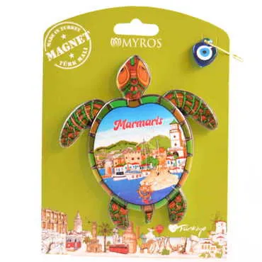 Toptan Marmaris Temalı Uv Baskılı Kartonetli Plastik Magnet - 9
