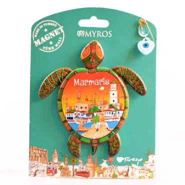 Toptan Marmaris Temalı Uv Baskılı Kartonetli Plastik Magnet - 13