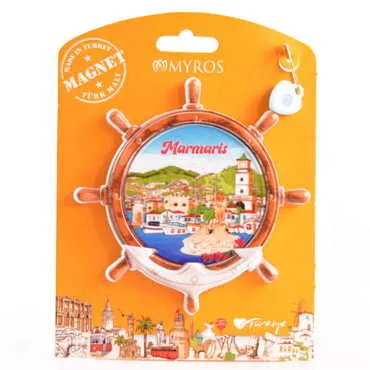 Toptan Marmaris Temalı Uv Baskılı Kartonetli Plastik Magnet - 15