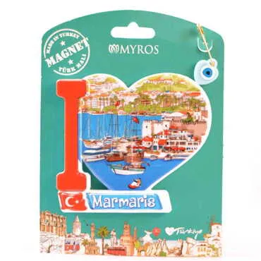 Toptan Marmaris Temalı Uv Baskılı Kartonetli Plastik Magnet - 21