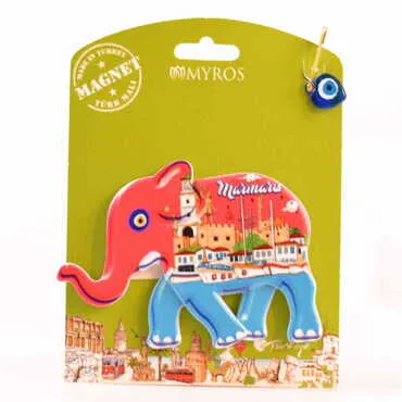 Toptan Marmaris Temalı Uv Baskılı Kartonetli Plastik Magnet - 29