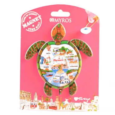 Toptan Marmaris Temalı Uv Baskılı Kartonetli Plastik Magnet - 32