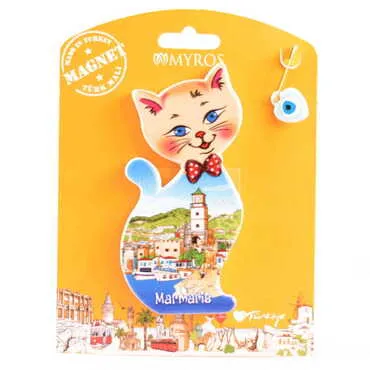 Toptan Marmaris Temalı Uv Baskılı Kartonetli Plastik Magnet - 34