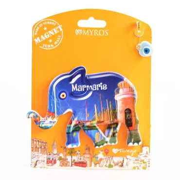 Toptan Marmaris Temalı Uv Baskılı Kartonetli Plastik Magnet - 39